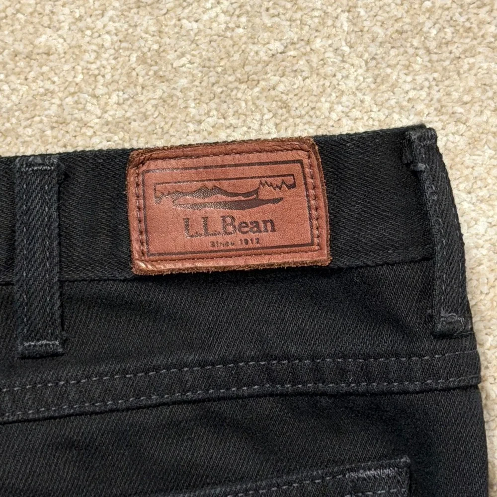LL Bean Jeans Mens 40x34 Black Classic Fit Straight Leg Cotton Denim 220626